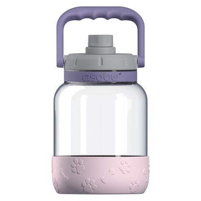 Asobu - The Barkley Dog Bowl - Tritanflasche 1,5 Liter mit Hundenapf pink