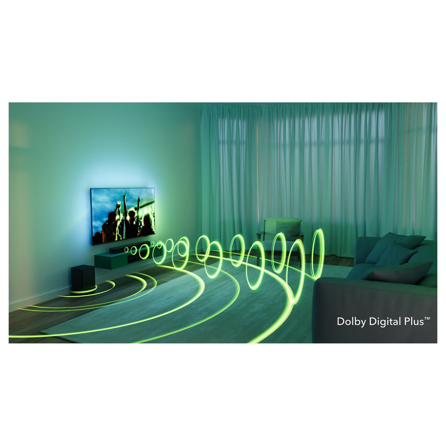 Philips Soundbar 2.1 TAB5309/10 mit kabellosem Subwoofer schwarz