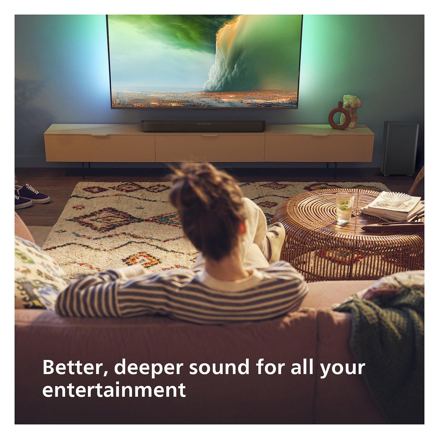 Philips Soundbar 2.1 TAB5309/10 mit kabellosem Subwoofer schwarz