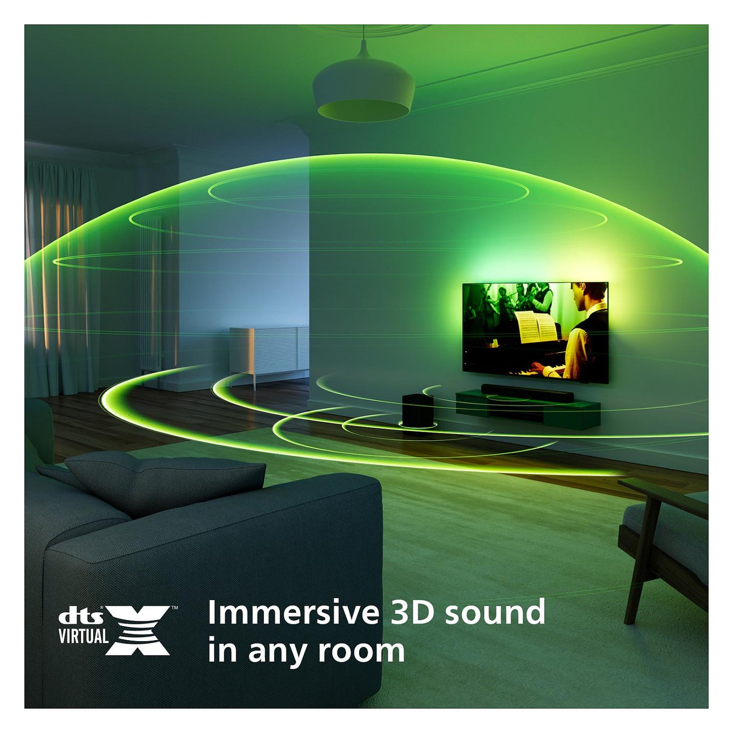 Philips Soundbar 2.1 TAB5309/10 mit kabellosem Subwoofer schwarz