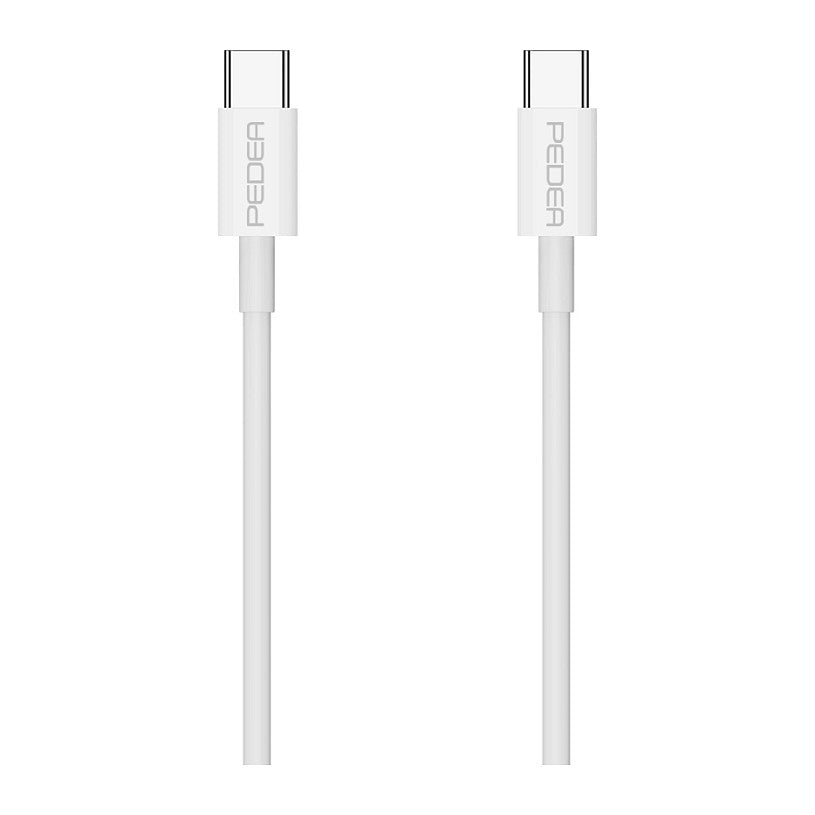 PEDEA Schnelllade- und Datenkabel USB-C/USB-C, 1m, wei