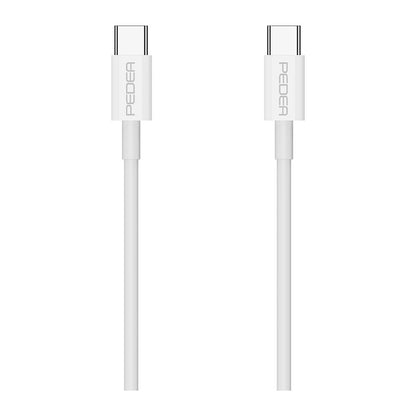 PEDEA Schnelllade- und Datenkabel USB-C/USB-C, 1m, wei