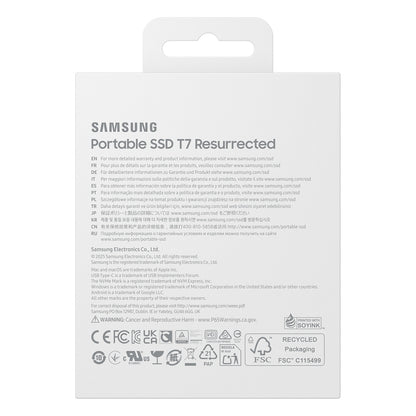 1TB Samsung Portable SSD T7 Resurrected USB-C 3.1 (10Gb/?s) Silber externe Festplatte SSD