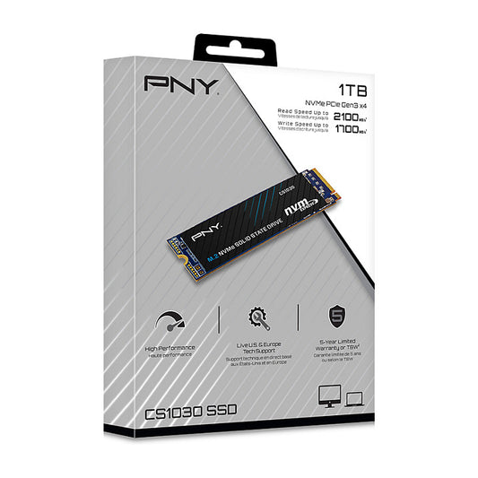 M.2 1TB PNY CS1030 M280CS1030-1TB-RB 0,132 DWPD 2280 PCIe 3.0 x4 (NVMe) SSD