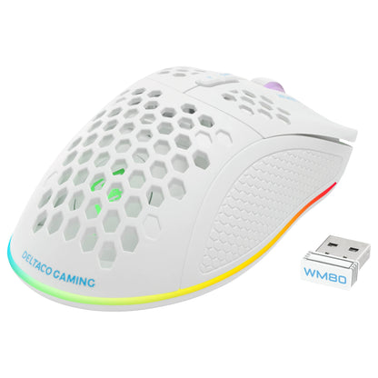 Deltaco Gaming Maus USB, RGB, weiß