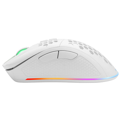Deltaco Gaming Maus USB, RGB, weiß