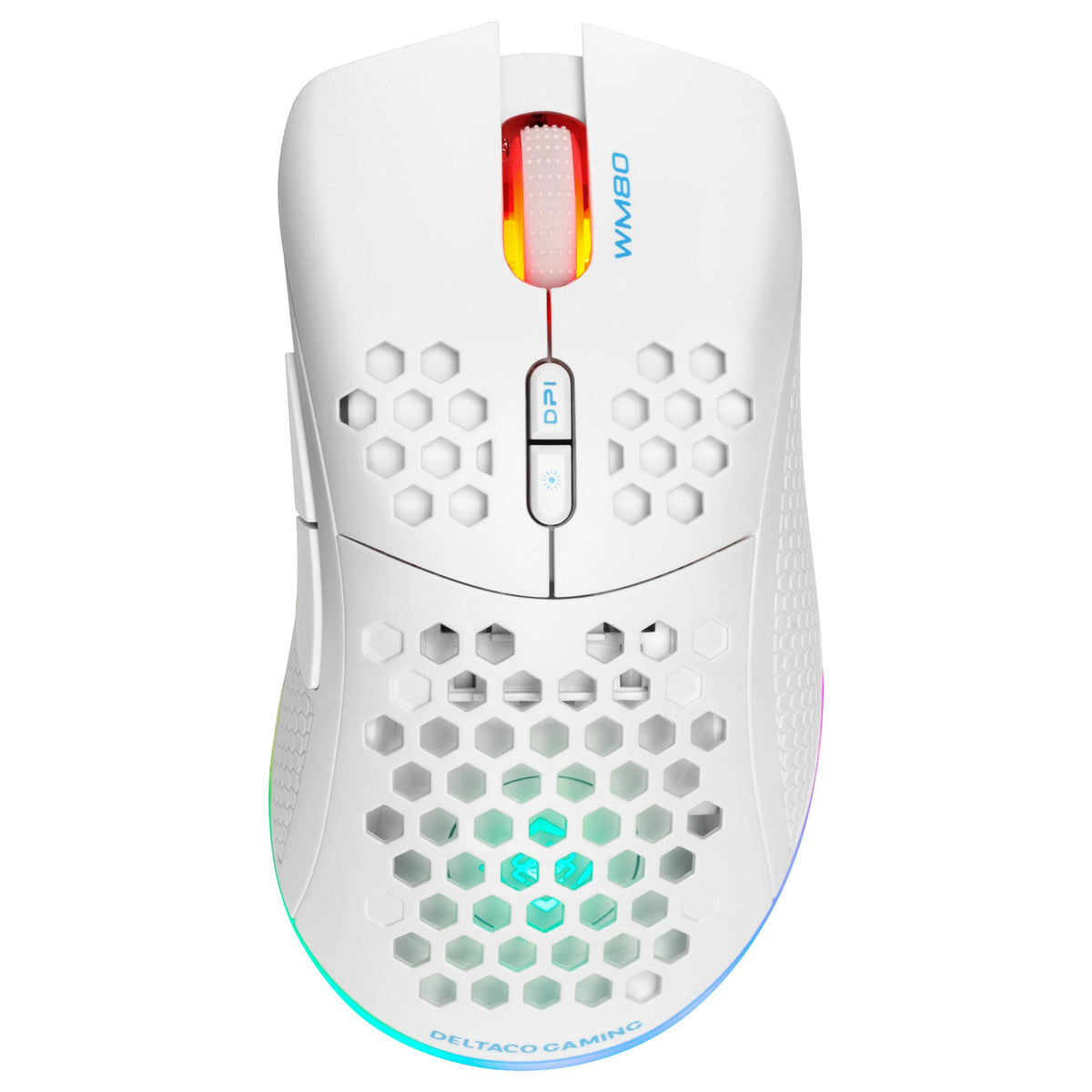 Deltaco Gaming Maus USB, RGB, weiß