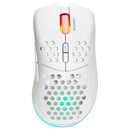 Deltaco Gaming Maus USB, RGB, weiß