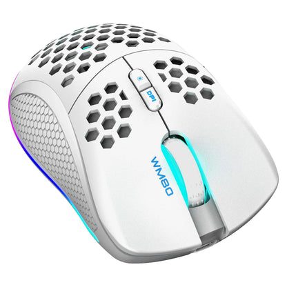 Deltaco Gaming Maus USB, RGB, weiß