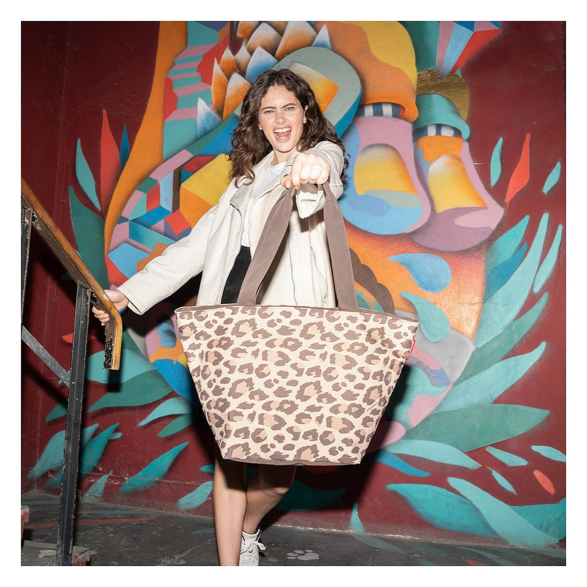 Reisenthel Shopper M leo macchiato