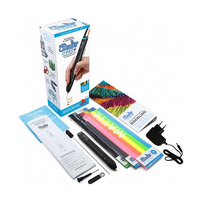 3Doodler Filament / Create+ & Pro+ / 250 / PLA / schwarz, weiß, durchsichtig, durchsichtig blau, grau / Clearly Glacier Mix