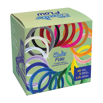 3Doodler Filament / FLOW / 20 / PLA / 20 Farben Nachfüllpack