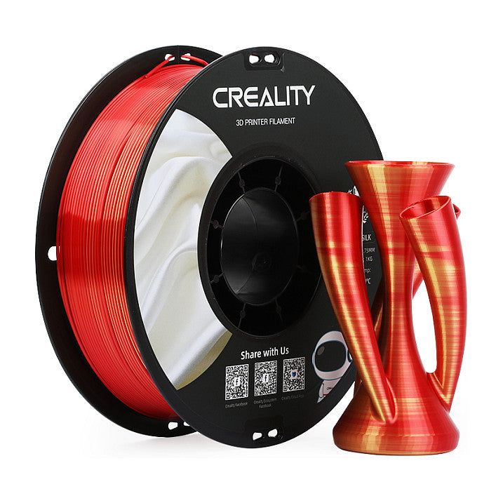 Creality CR-Silk PLA Filament Gold/Rot, 3D-Filament (1 kg, 1,75 mm, auf Rolle)
