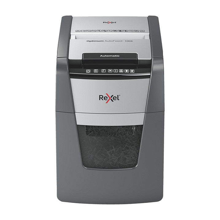 Rexel Optimum AutoFeed 100X Aktenvernichter mit Partikelschnitt