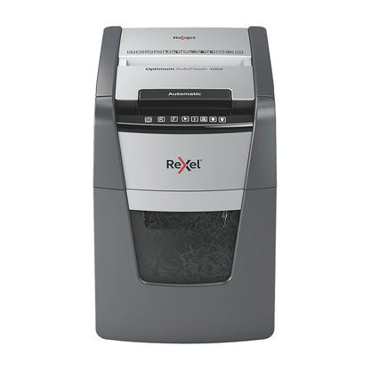 Rexel Optimum AutoFeed 100X Aktenvernichter mit Partikelschnitt