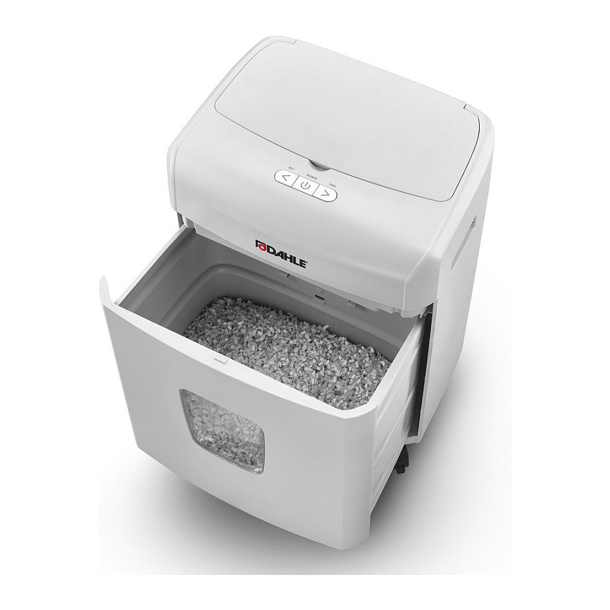 DAHLE ShredMATIC 90 Aktenvernichter mit Partikelschnitt bis 90 Blatt lichtgrau
