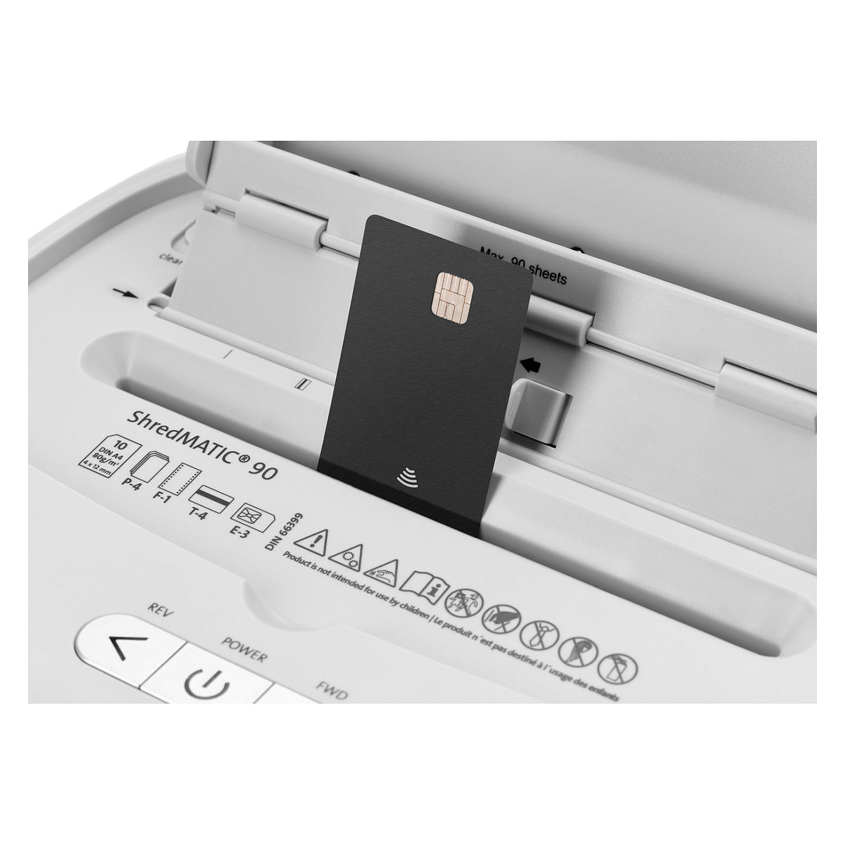DAHLE ShredMATIC 90 Aktenvernichter mit Partikelschnitt bis 90 Blatt lichtgrau