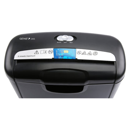 GENIE 240S Aktenvernichter mit Streifenschnitt bis 6 Blatt schwarz