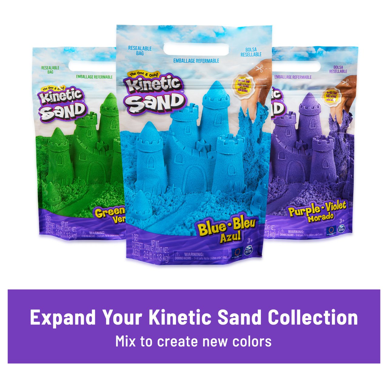 Spinmaster Kinetic Sand - Mold n? Flow Set (680 Gramm Sand)