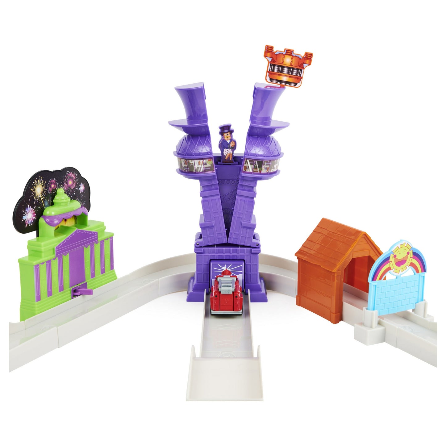 Spinmaster Paw Patrol, True Metal Total City Rescue Movie Rennstrecken-Set (mit exklusivem Marshall-Fahrzeug)