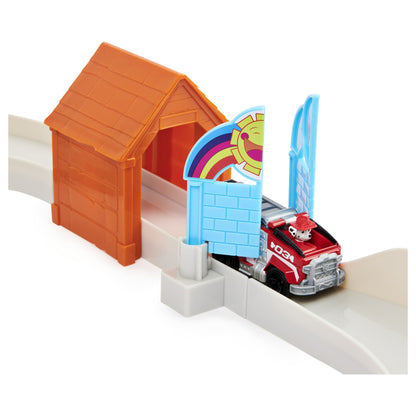 Spinmaster Paw Patrol, True Metal Total City Rescue Movie Rennstrecken-Set (mit exklusivem Marshall-Fahrzeug)