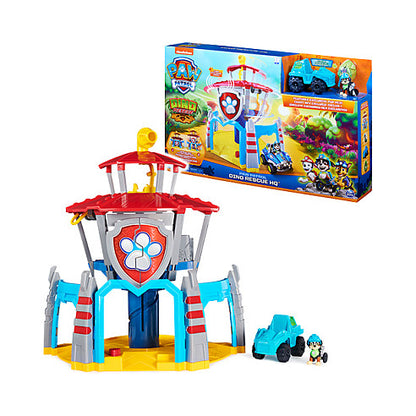 Spinmaster Paw Patrol - Dino Hauptquartier (Inkl. Basis Fahrzeug, Rex Welpen-Figur)