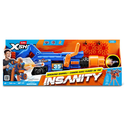 ZURU XSHOT Insanity - Blaster Smoke N Barrel (inkl. 72 Darts)