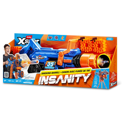 ZURU XSHOT Insanity - Blaster Smoke N Barrel (inkl. 72 Darts)