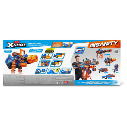 ZURU XSHOT Insanity - Blaster Smoke N Barrel (inkl. 72 Darts)