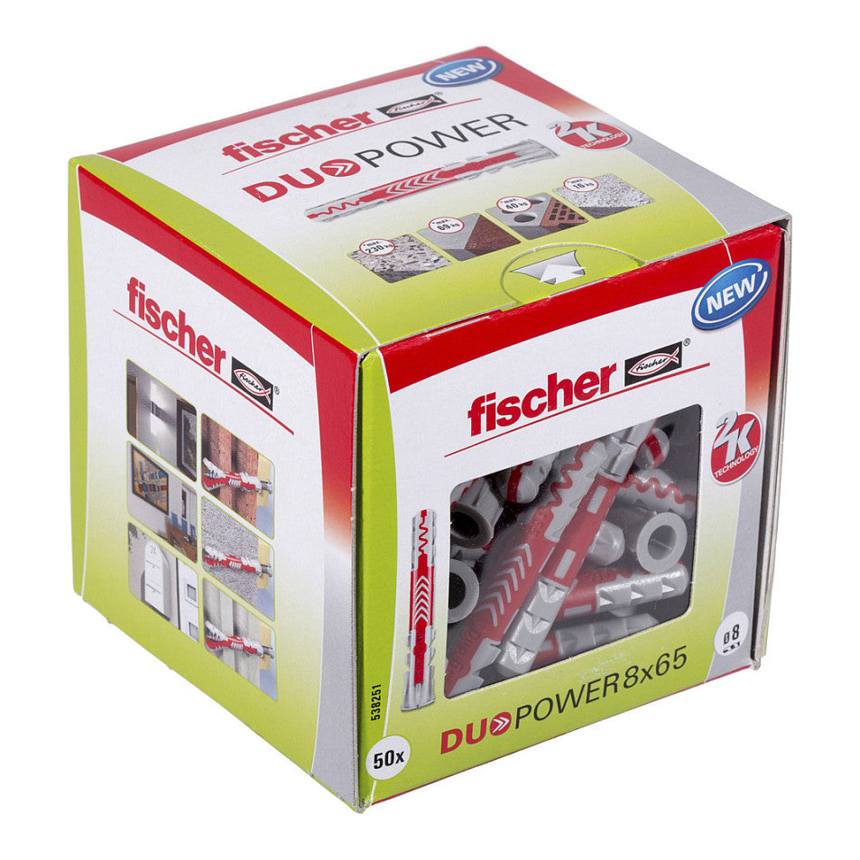 fischer DuoPower 8x65 Universaldübel-Sortiment 8 x 65 mm, 50 Stück