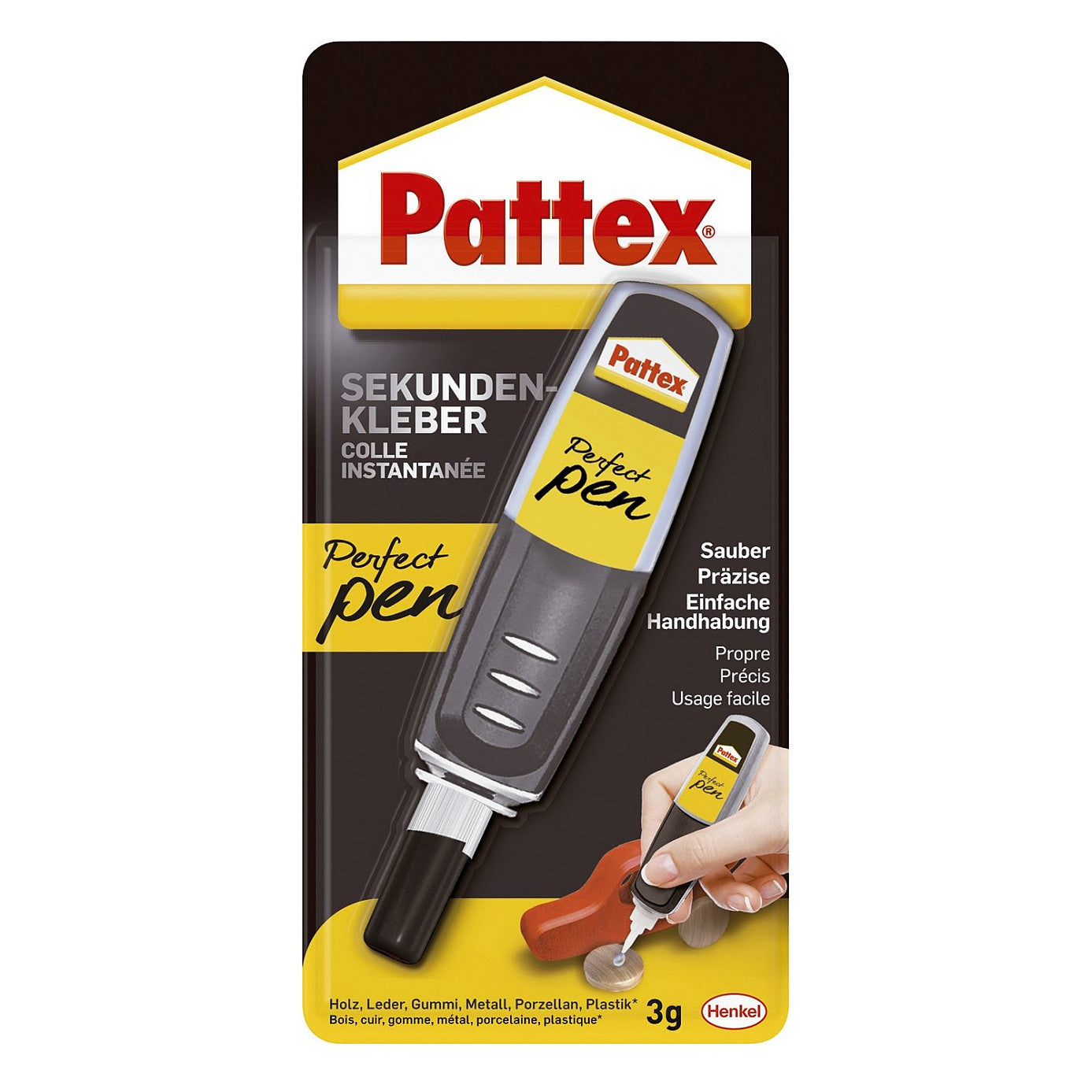 Pattex Sekundenkleber Perfect Pen, Applikatorstift mit 3g