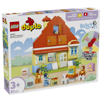 LEGO 10459 DUPLO Bluey Blueys Familienhaus mit Memory-Spiel