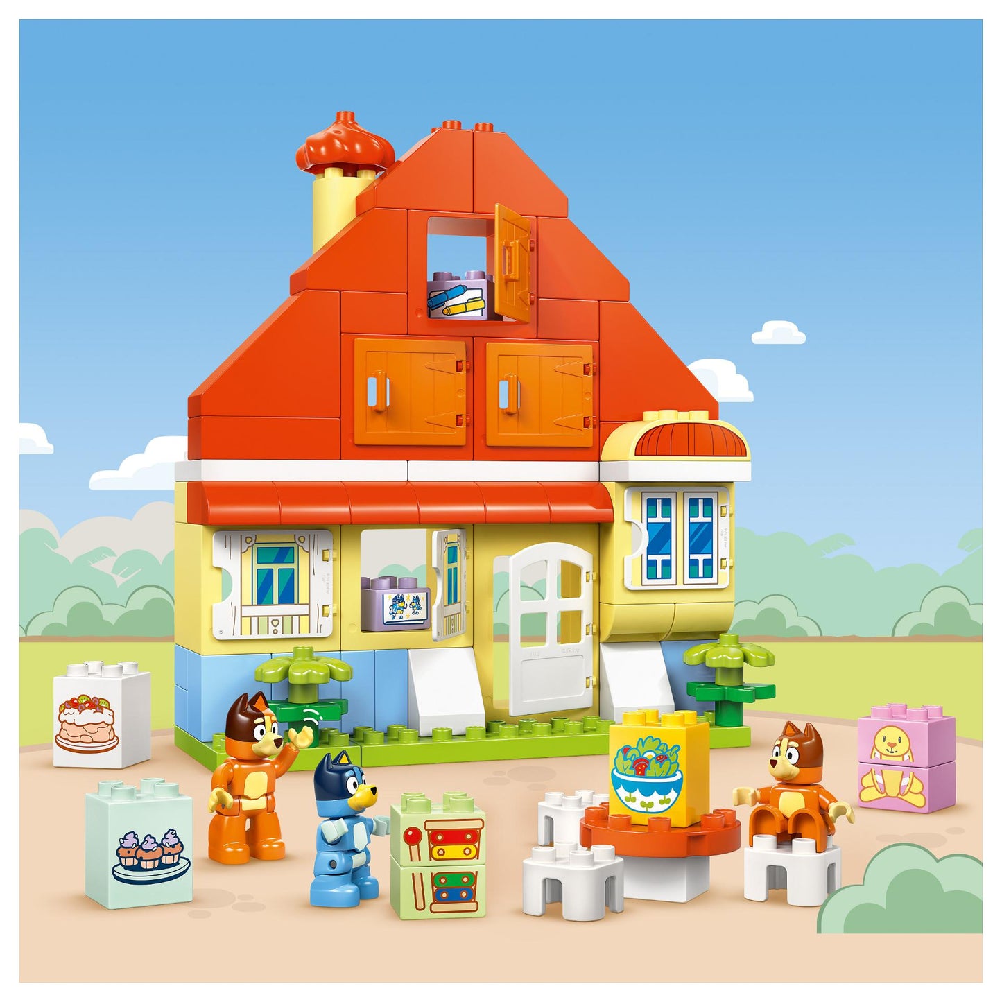 LEGO 10459 DUPLO Bluey Blueys Familienhaus mit Memory-Spiel