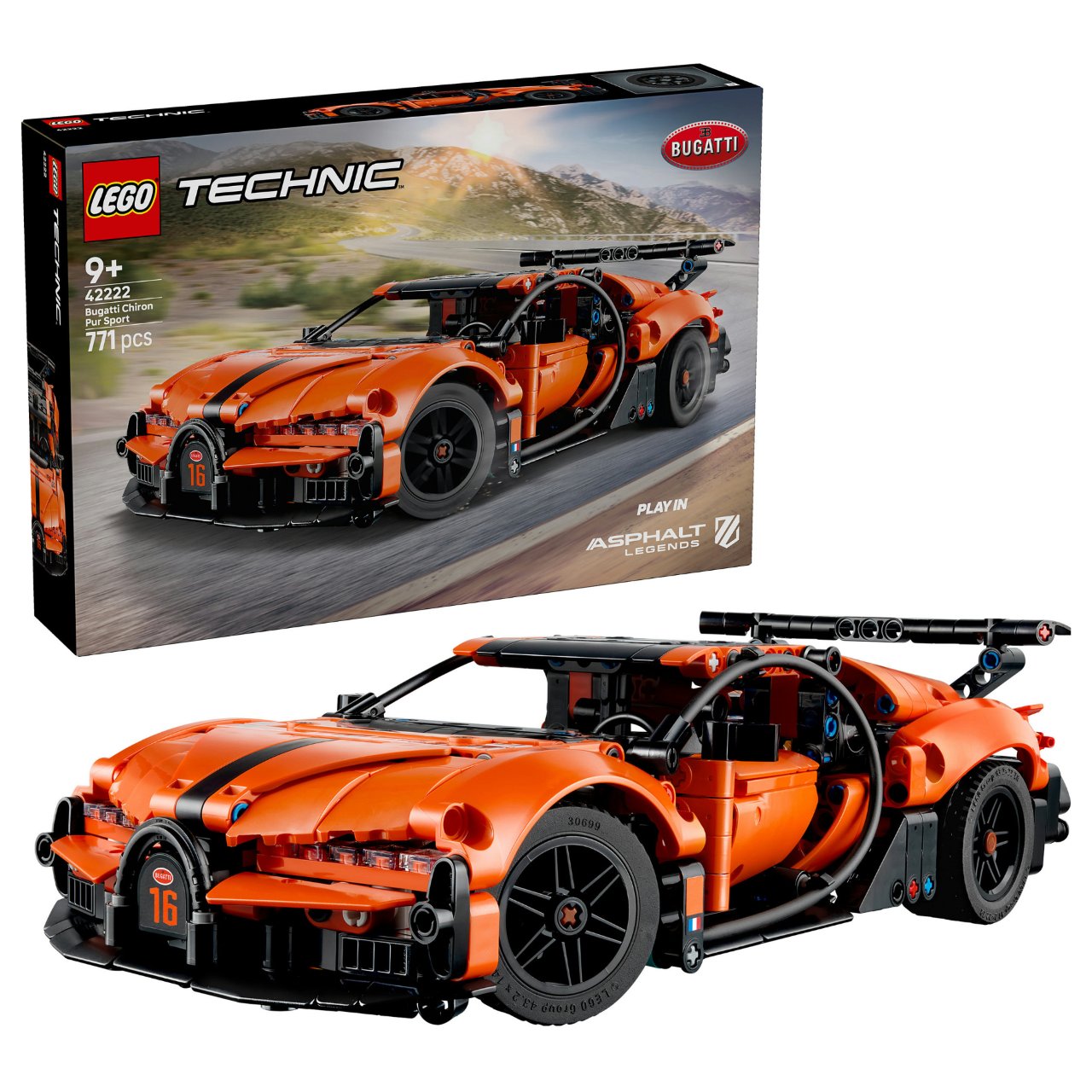 LEGO Technic 42222 Bugatti Chiron Pur Sport Hypercar