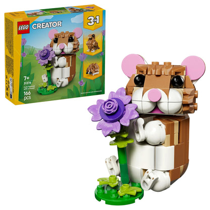LEGO 31376 Creator 3-in-1 Niedlicher Hamster mit Blume
