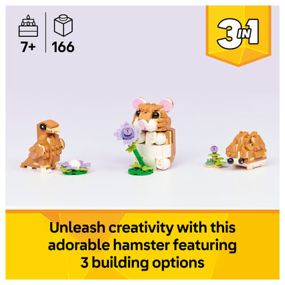 LEGO 31376 Creator 3-in-1 Niedlicher Hamster mit Blume