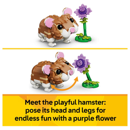 LEGO 31376 Creator 3-in-1 Niedlicher Hamster mit Blume