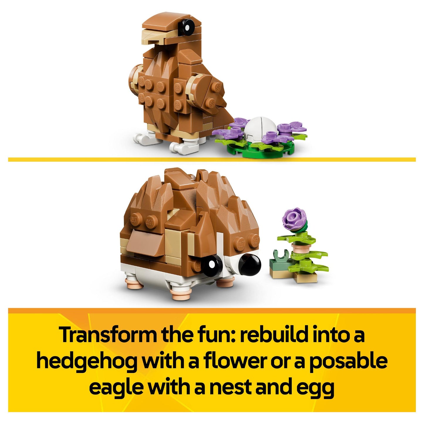 LEGO 31376 Creator 3-in-1 Niedlicher Hamster mit Blume