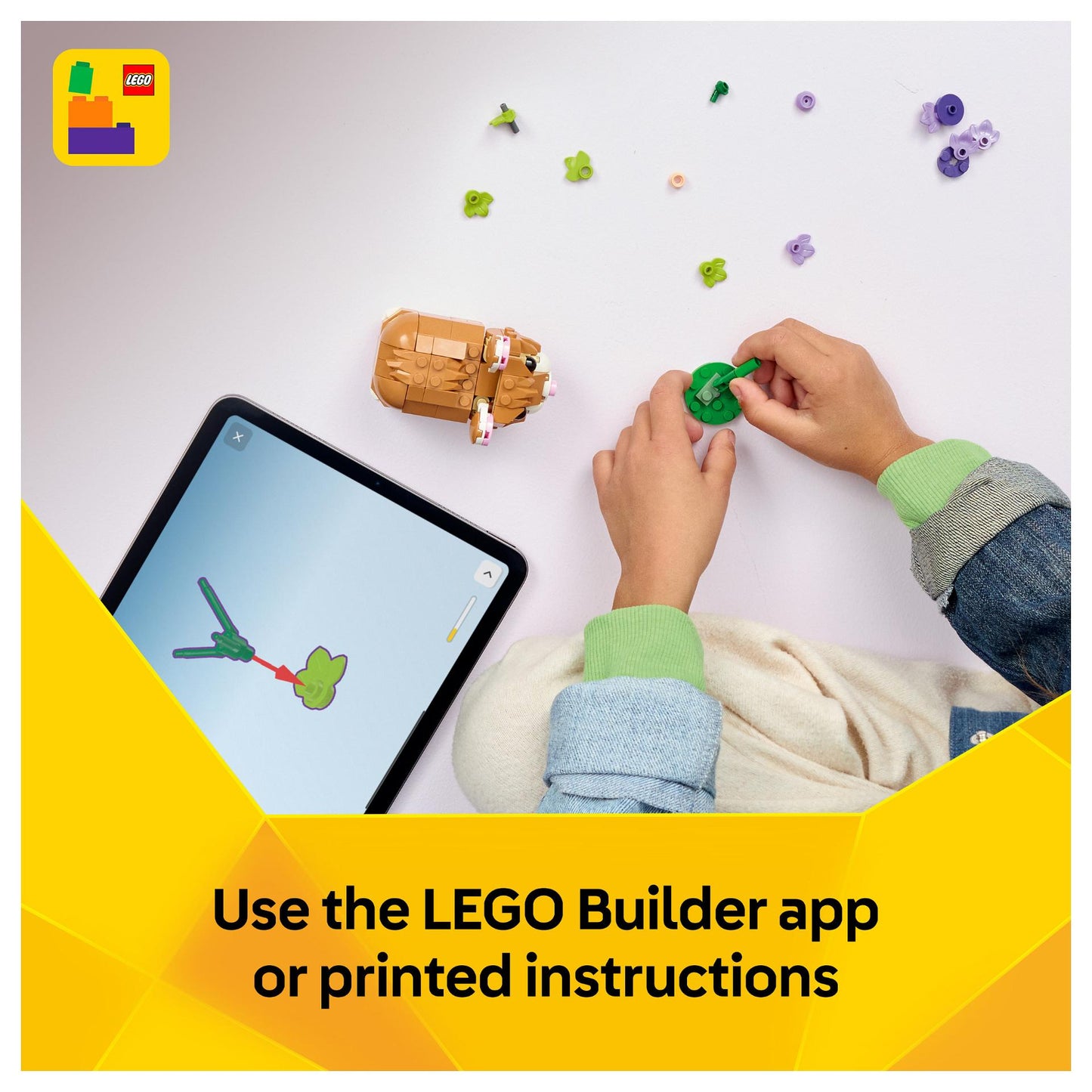 LEGO 31376 Creator 3-in-1 Niedlicher Hamster mit Blume