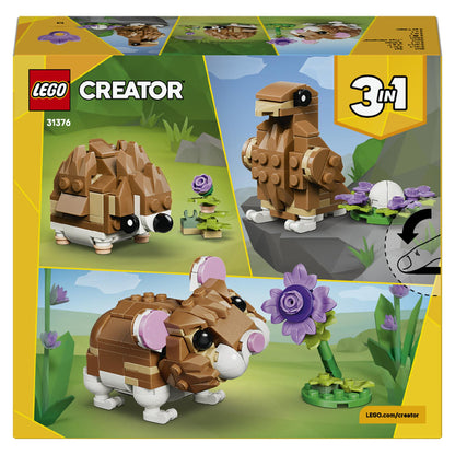 LEGO 31376 Creator 3-in-1 Niedlicher Hamster mit Blume