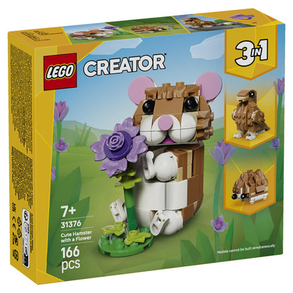LEGO 31376 Creator 3-in-1 Niedlicher Hamster mit Blume
