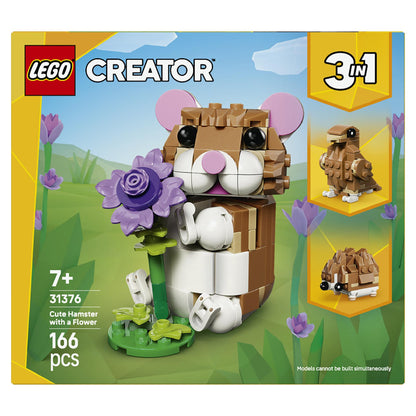 LEGO 31376 Creator 3-in-1 Niedlicher Hamster mit Blume