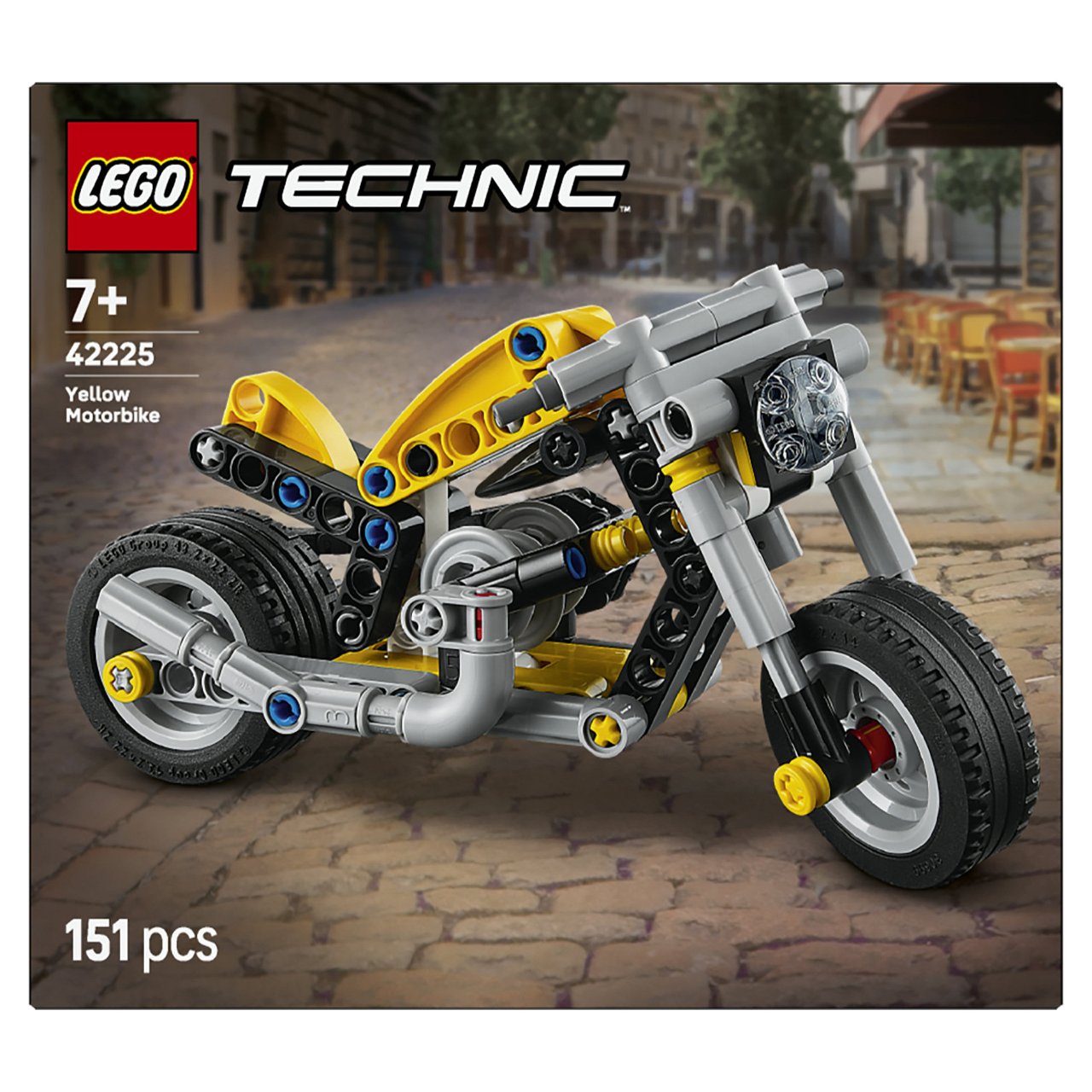LEGO 42225 Technic Gelbes Motorrad