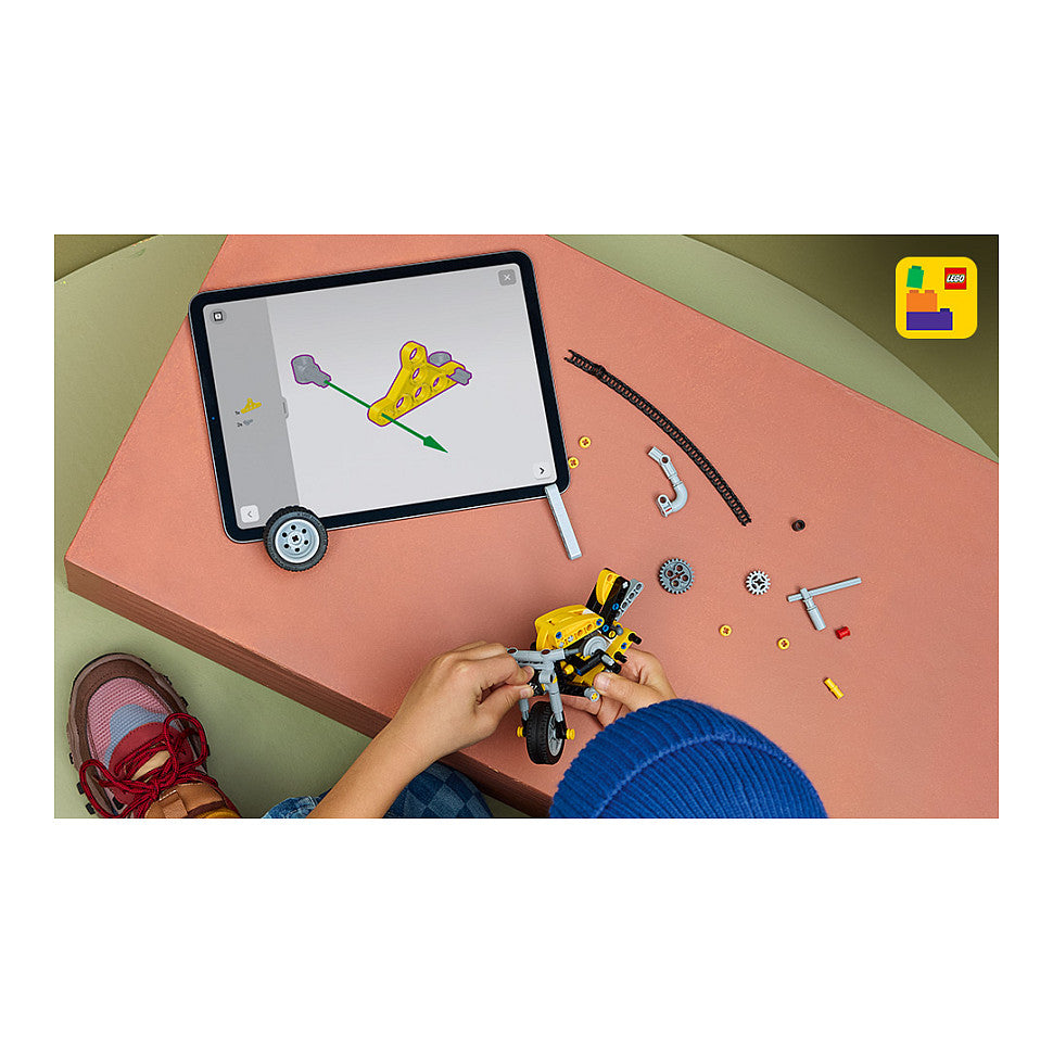 LEGO 42225 Technic Gelbes Motorrad