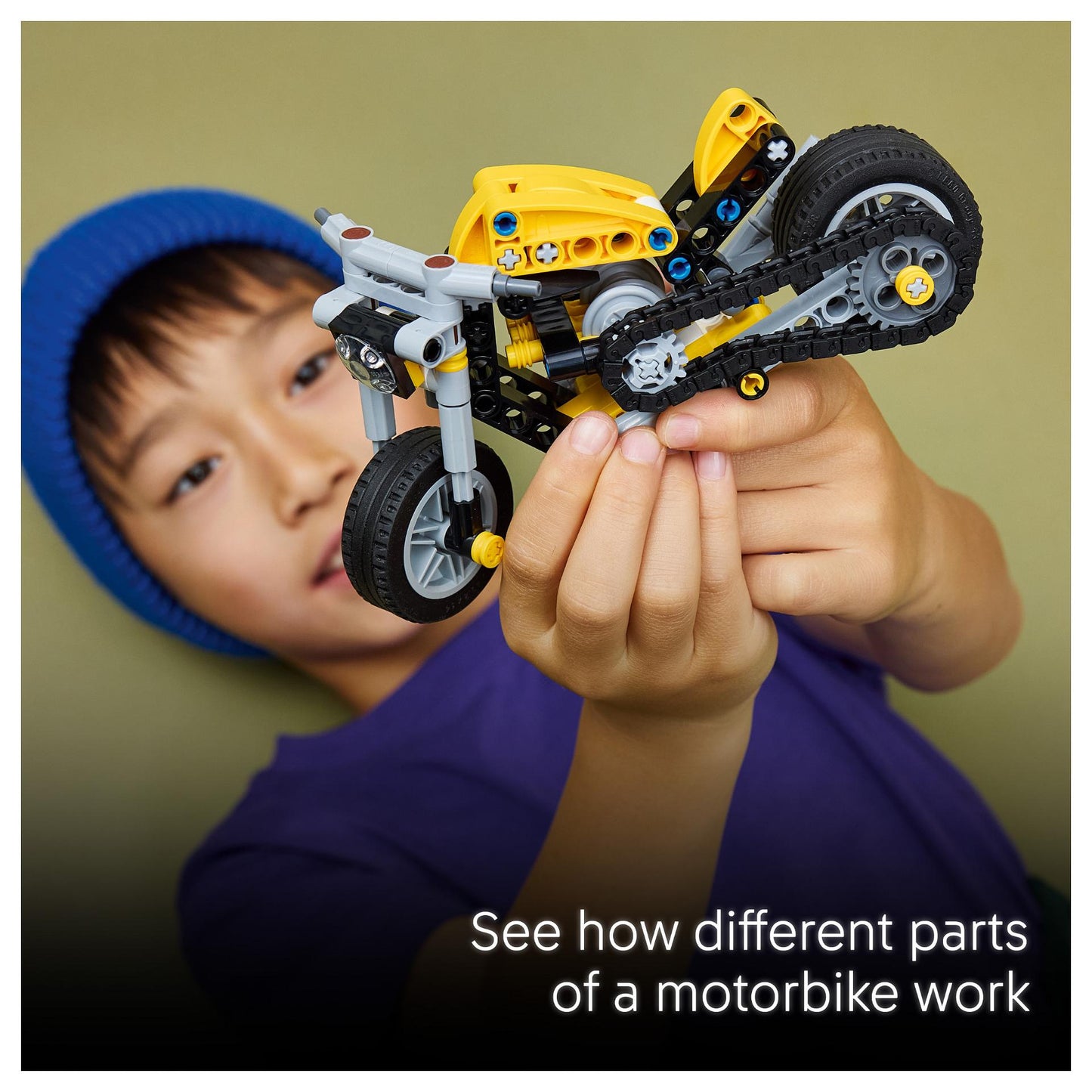 LEGO 42225 Technic Gelbes Motorrad