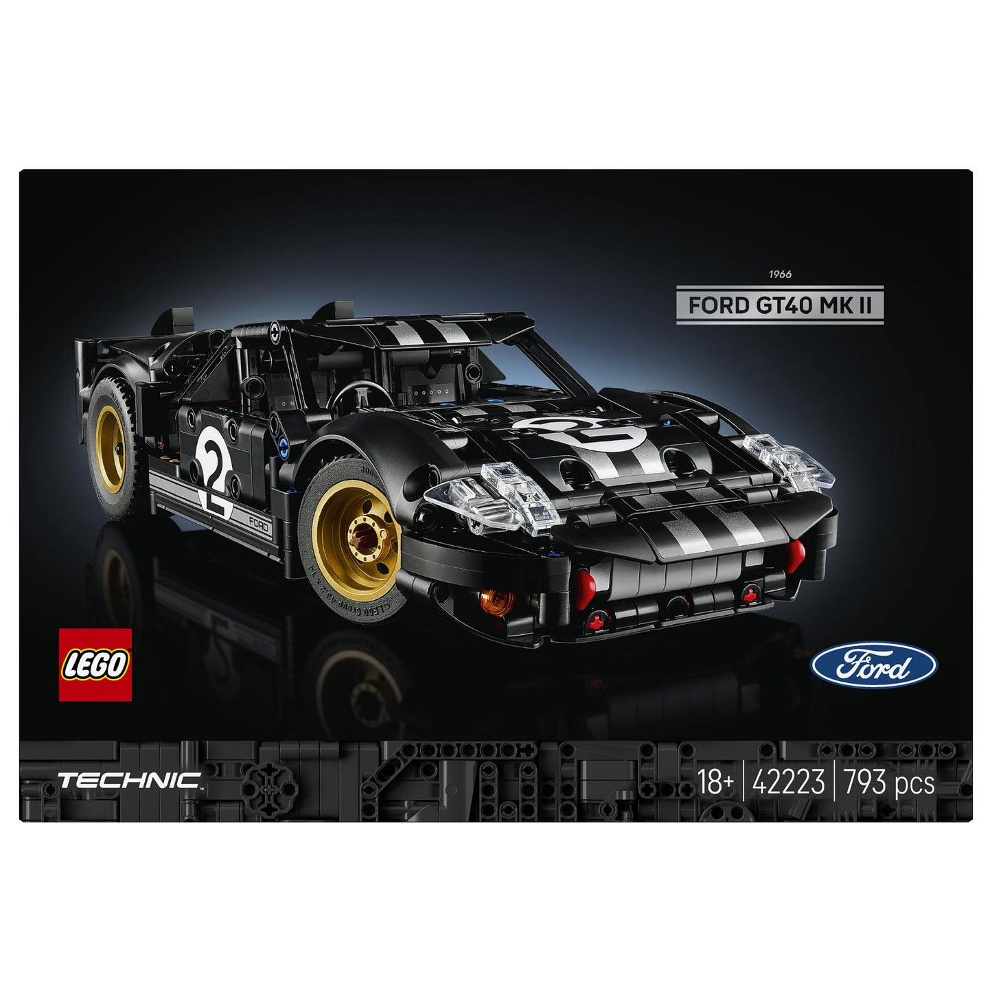 LEGO 42223 Technic 1966 Ford GT40 MKII Rennwagen
