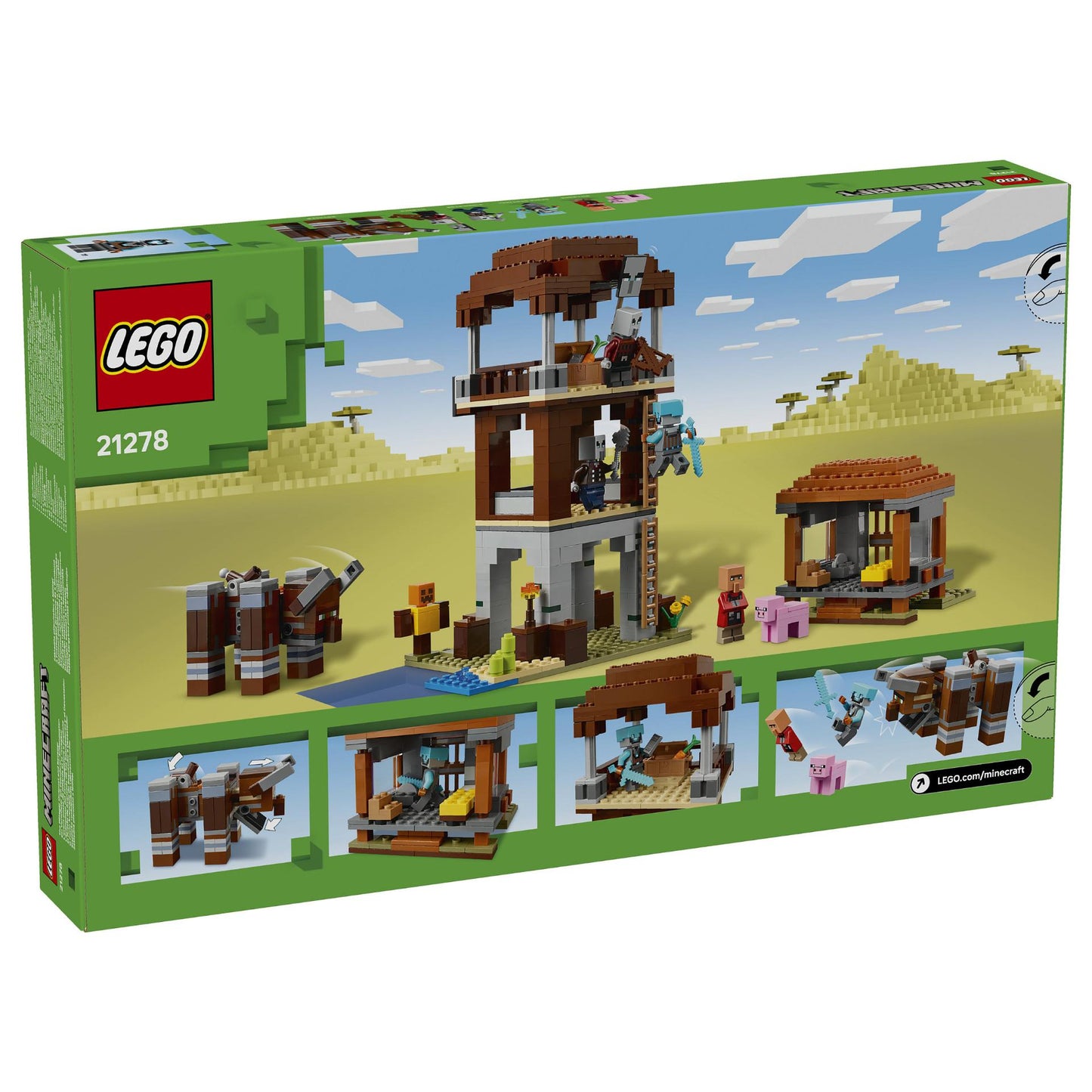LEGO 21278 Minecraft Ein Verwster am Plnderer-Auenposten