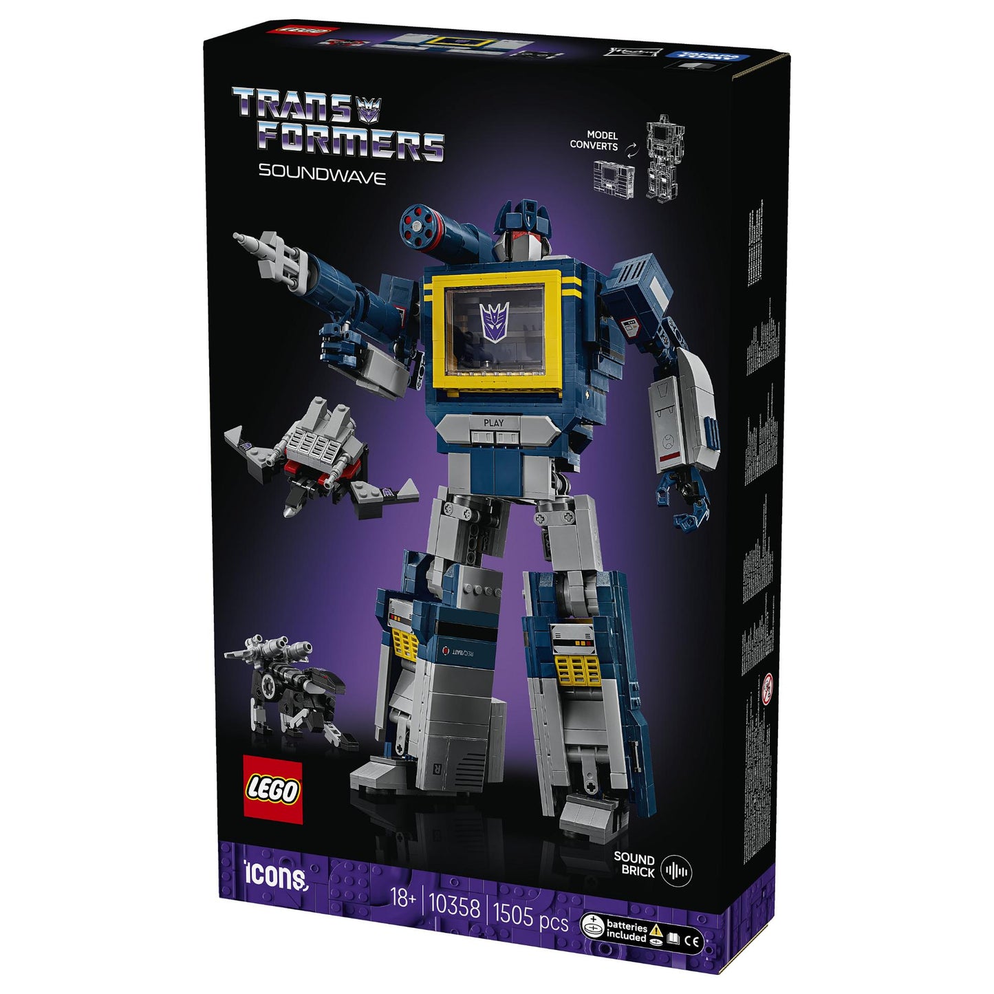 LEGO 10358 Icons Transformers: Soundwave