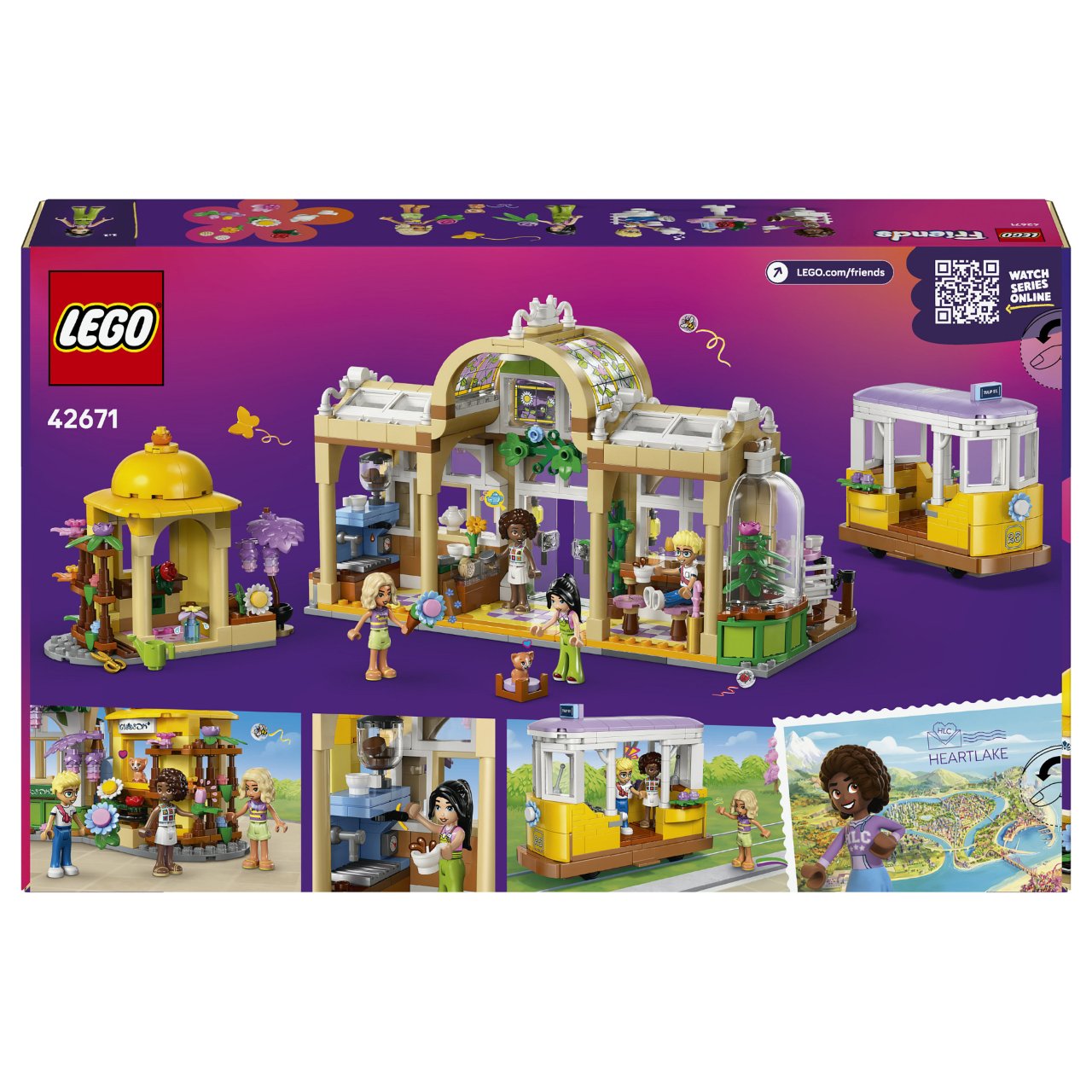 LEGO 42671 Friends Pflanzencaf und Blumenkiosk