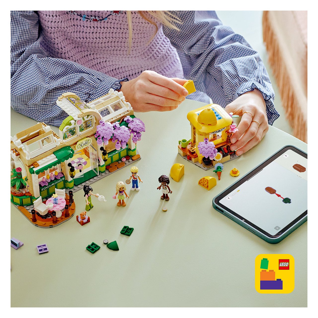 LEGO 42671 Friends Pflanzencaf und Blumenkiosk